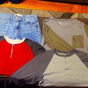 Boys size 16, Levi's jeans with 3 shirts